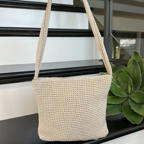 The Sak Neutral Woven Shoulder Purse Double Strap Like New Grab & Go - Picture 4 of 8